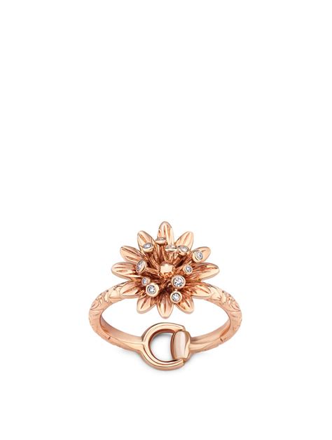 Flora 18k diamond ring in 18k rose gold 